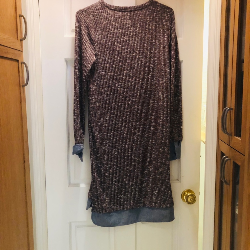 Tommy Hilfiger burgundy-denim Sweater Dress